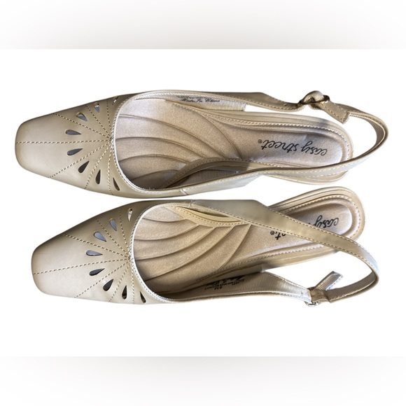 EASY STREET Womens Catie Slingback Pumps - Off White - Size 8M - Picture 4 of 5